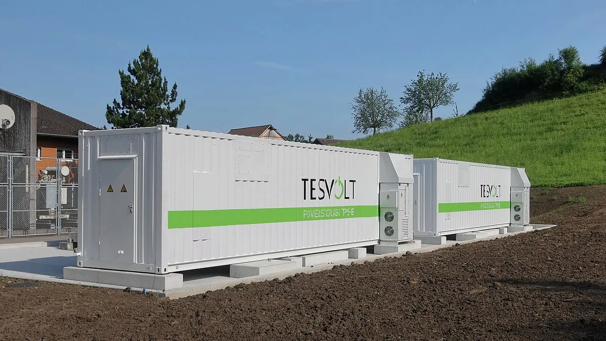 Контейнерный накопитель Tesvolt в Райнеке, Швейцария